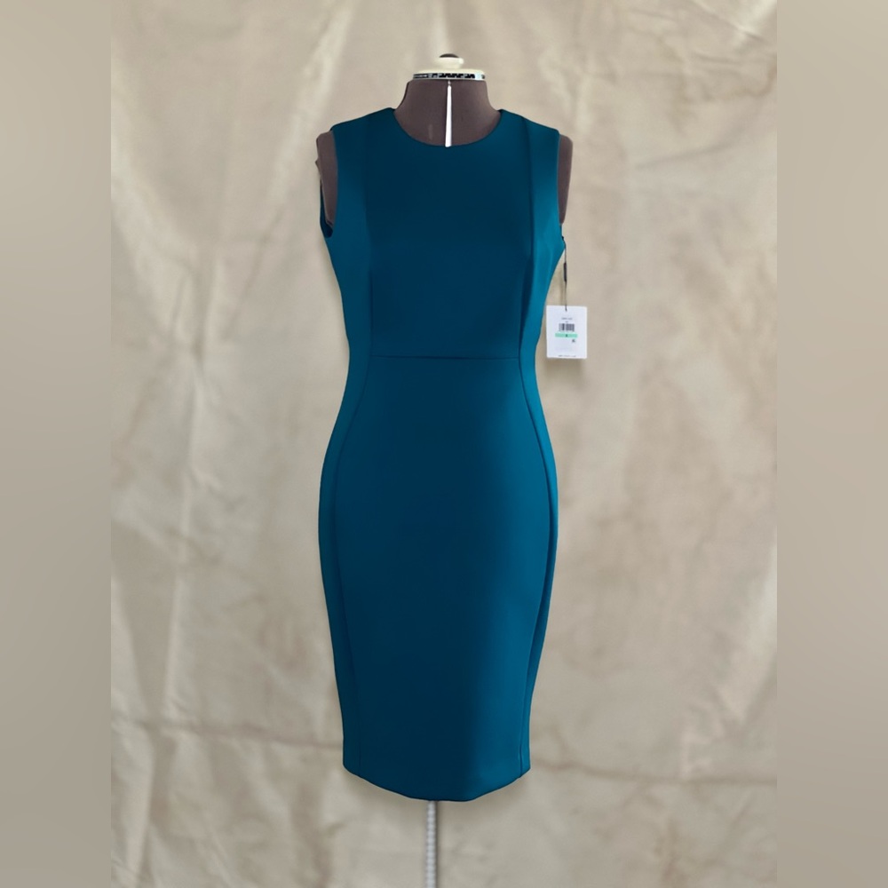 NWT Calvin Klein Teal Bodycon dress